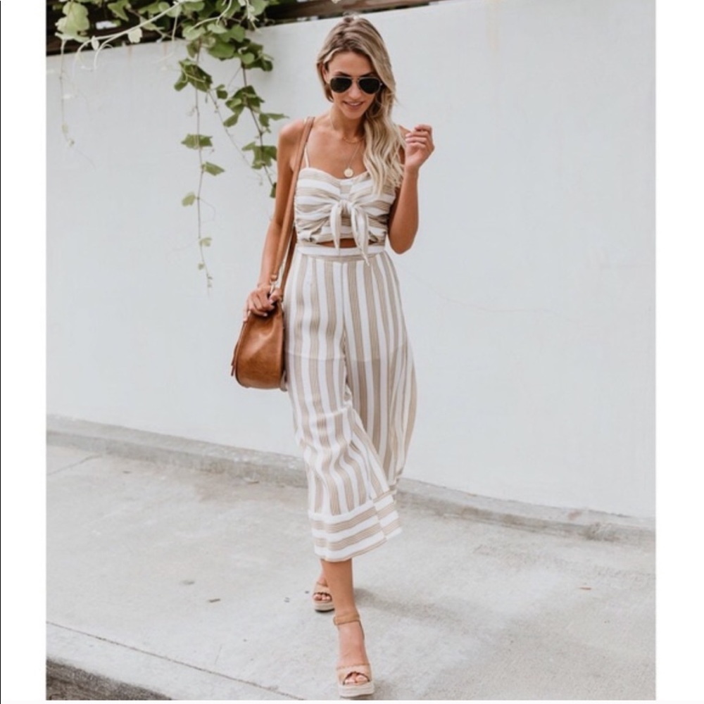 Tie front jumpsuit